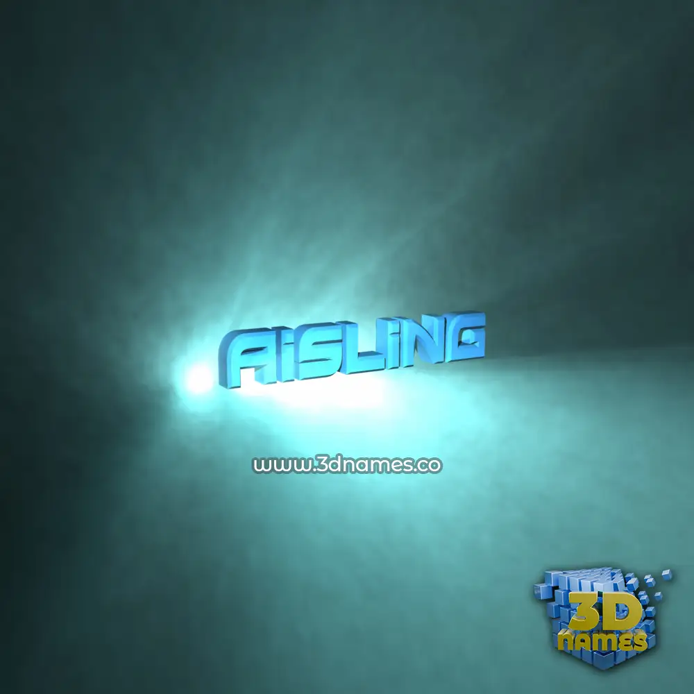 aisling in Light Shine style - 3D name wallpaper