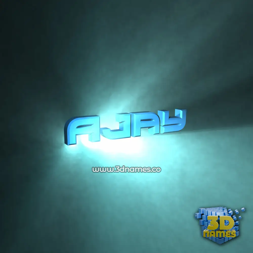 ajay in Light Shine style - 3D name wallpaper