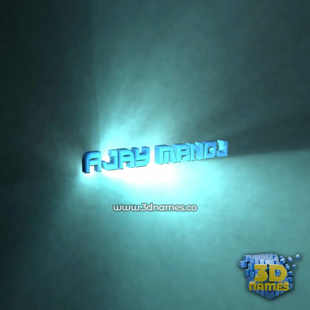 ajay manoj in Light Shine style - 3D name wallpaper