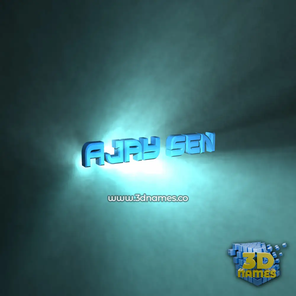 ajay sen in Light Shine style - 3D name wallpaper