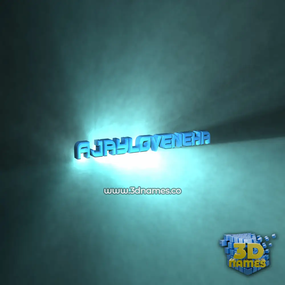 ajayloveneha in Light Shine style - 3D name wallpaper