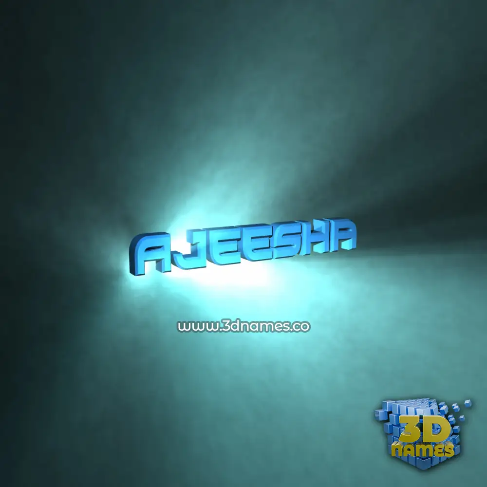 ajeesha in Light Shine style - 3D name wallpaper