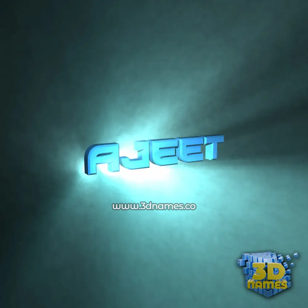 ajeet in Light Shine style - 3D name wallpaper