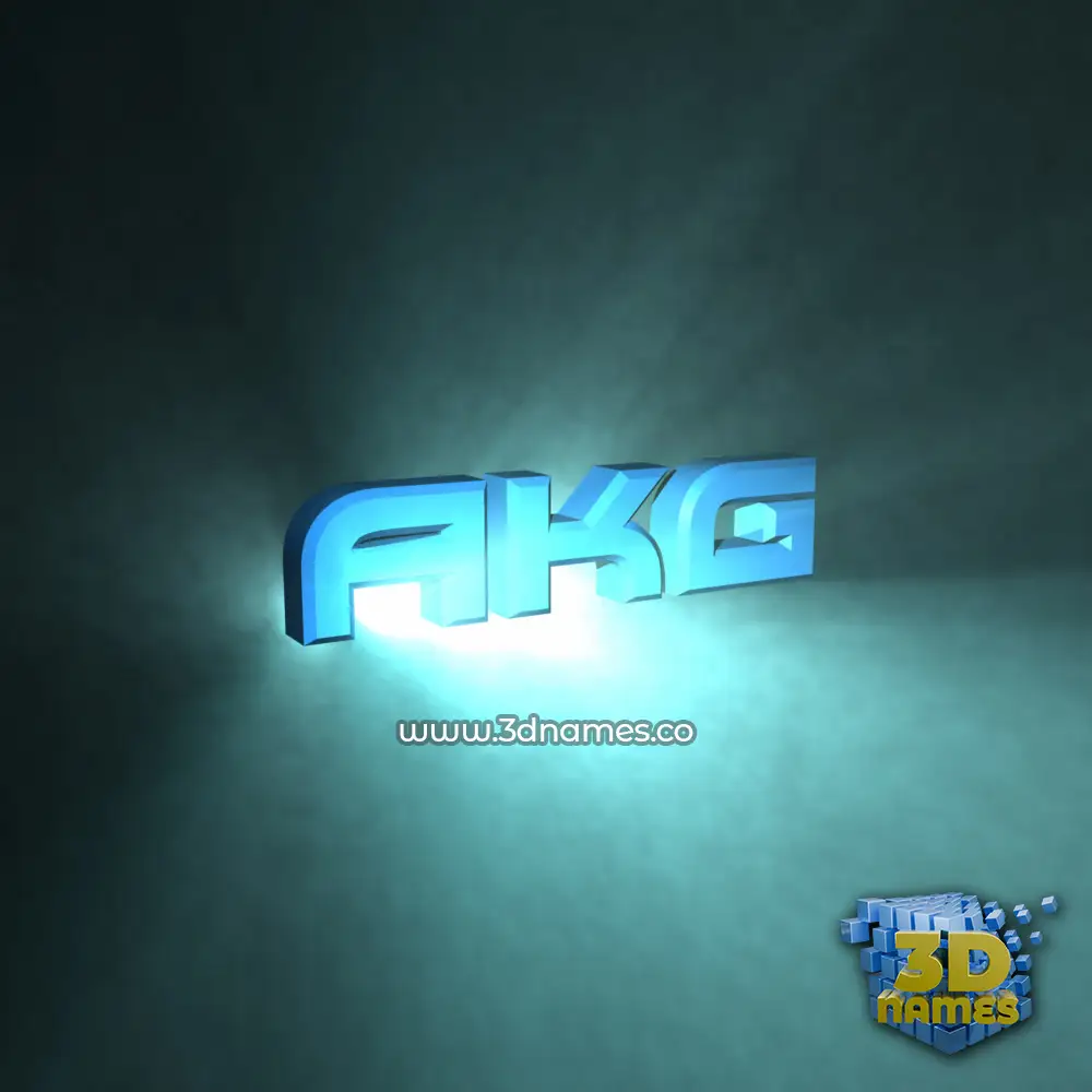 akg in Light Shine style - 3D name wallpaper