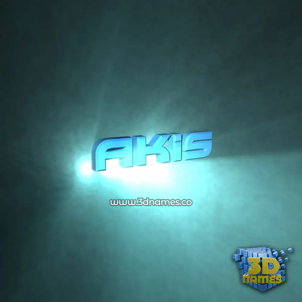 akis in Light Shine style - 3D name wallpaper