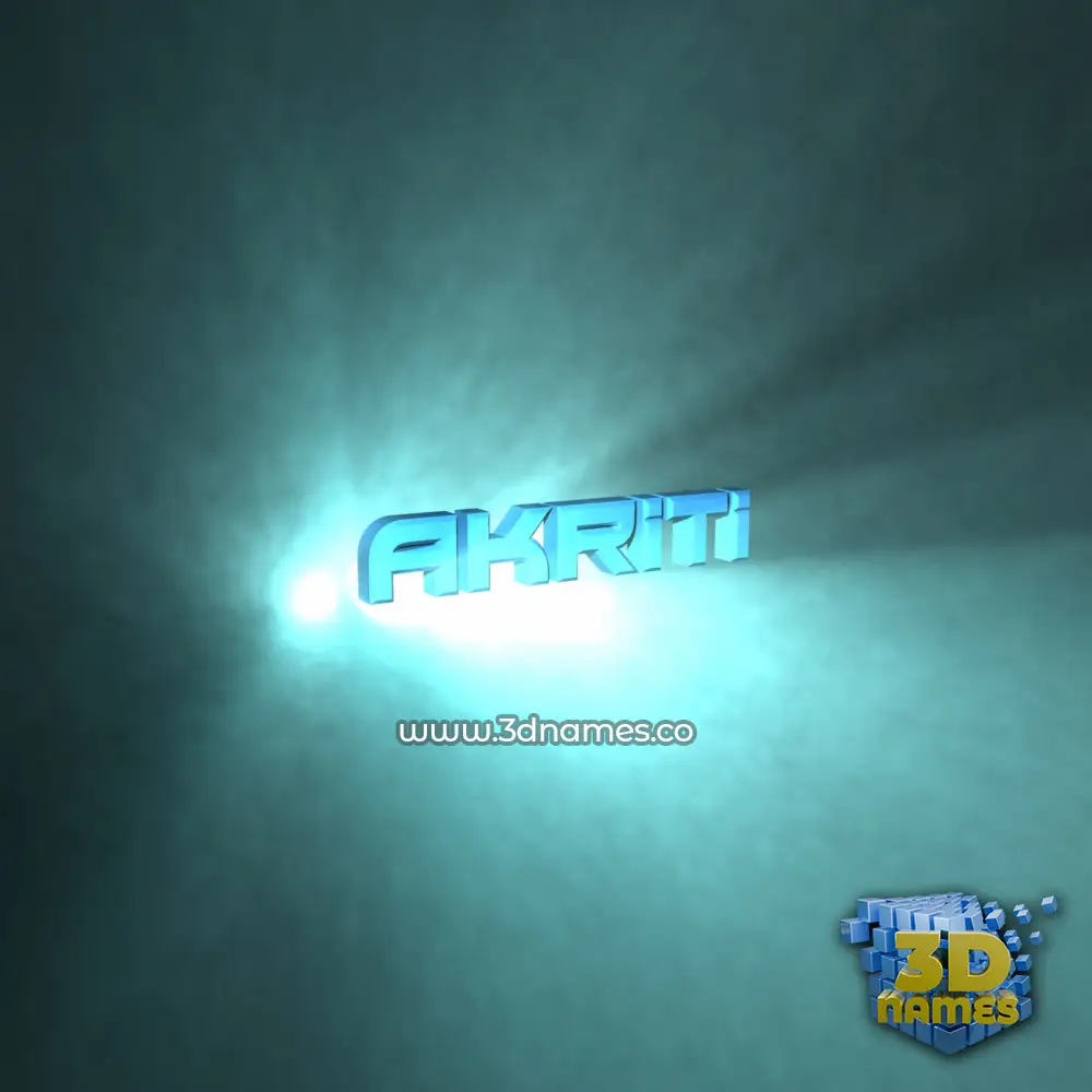 akriti in Light Shine style - 3D name wallpaper