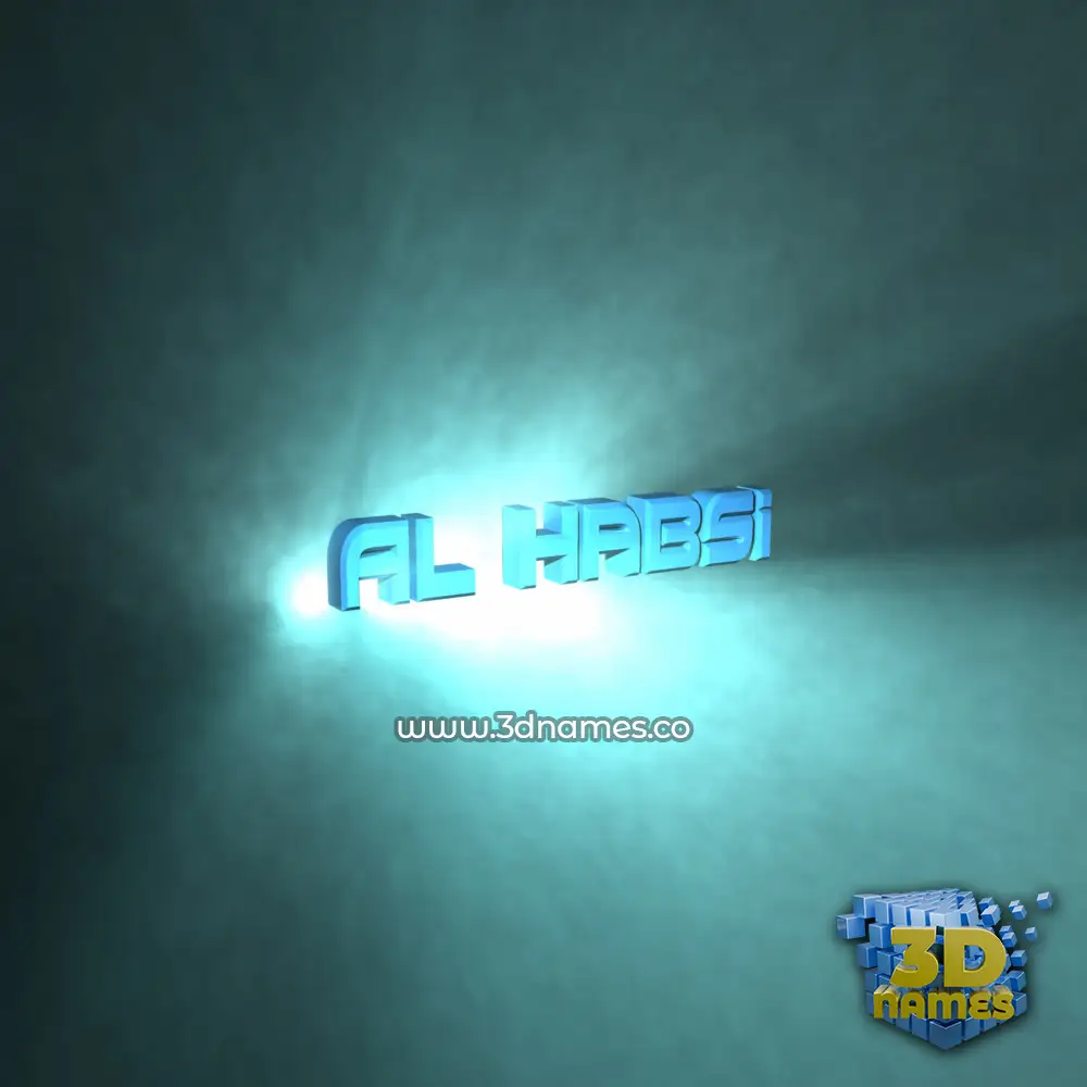 al habsi in Light Shine style - 3D name wallpaper