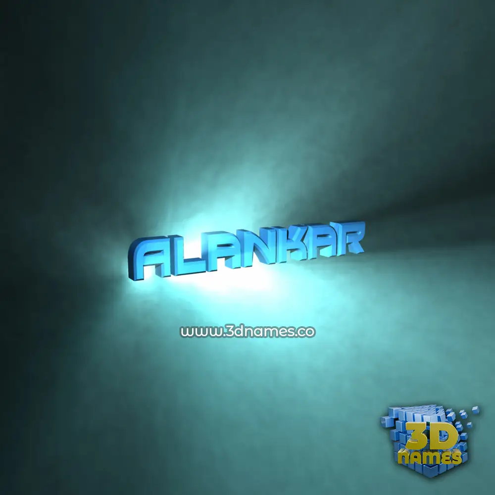 alankar in Light Shine style - 3D name wallpaper