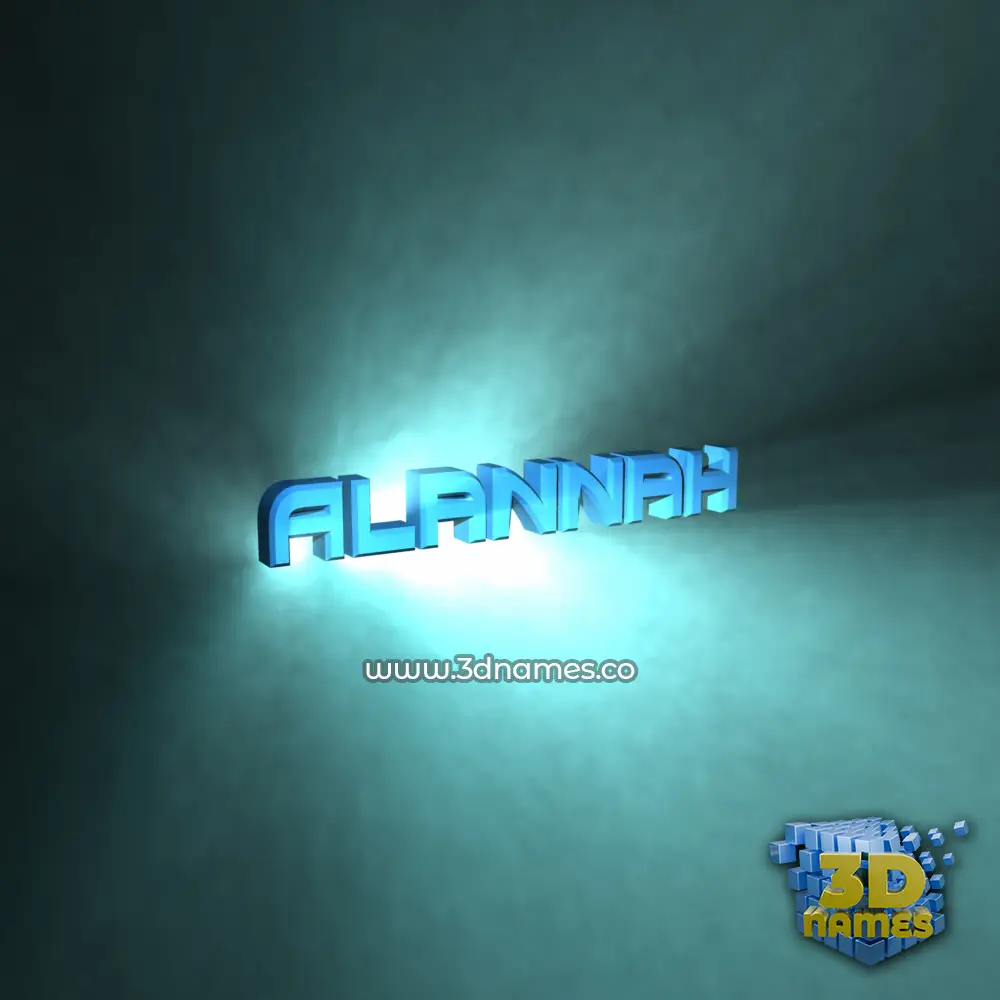 alannah in Light Shine style - 3D name wallpaper