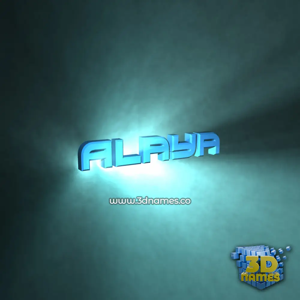 alaya in Light Shine style - 3D name wallpaper