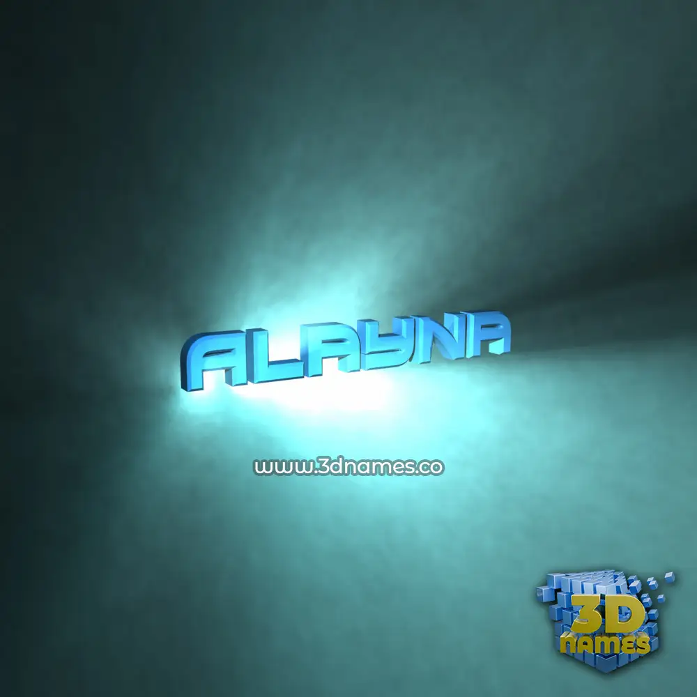 alayna in Light Shine style - 3D name wallpaper