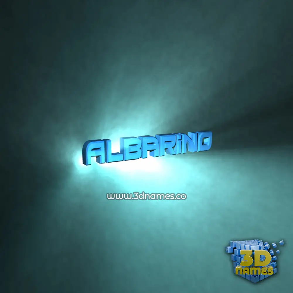 albarino in Light Shine style - 3D name wallpaper