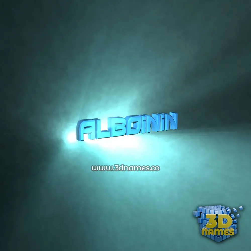 alboinin in Light Shine style - 3D name wallpaper