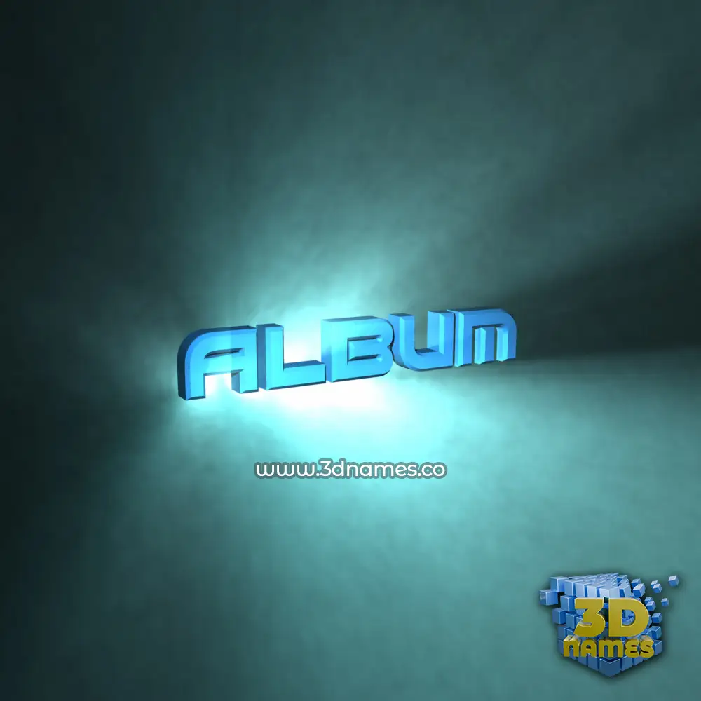 album in Light Shine style - 3D name wallpaper