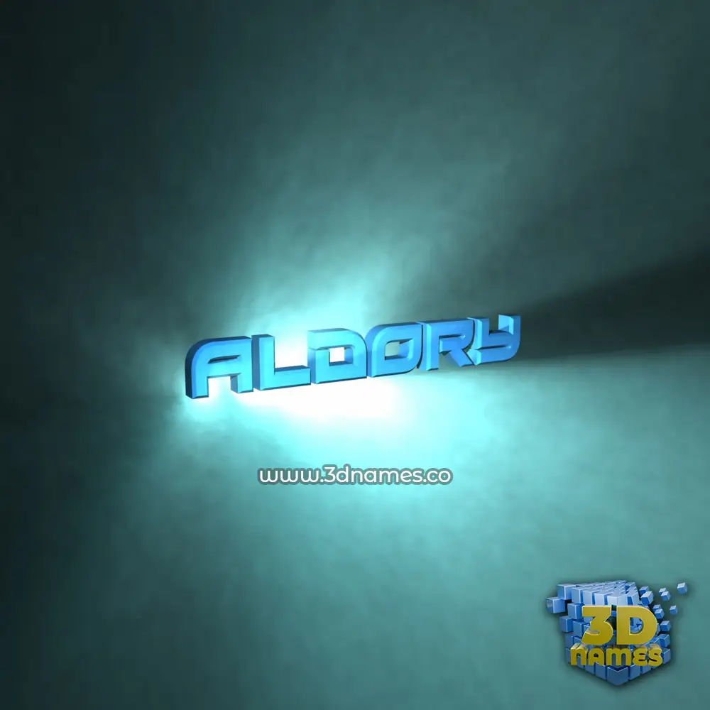 aldory in Light Shine style - 3D name wallpaper