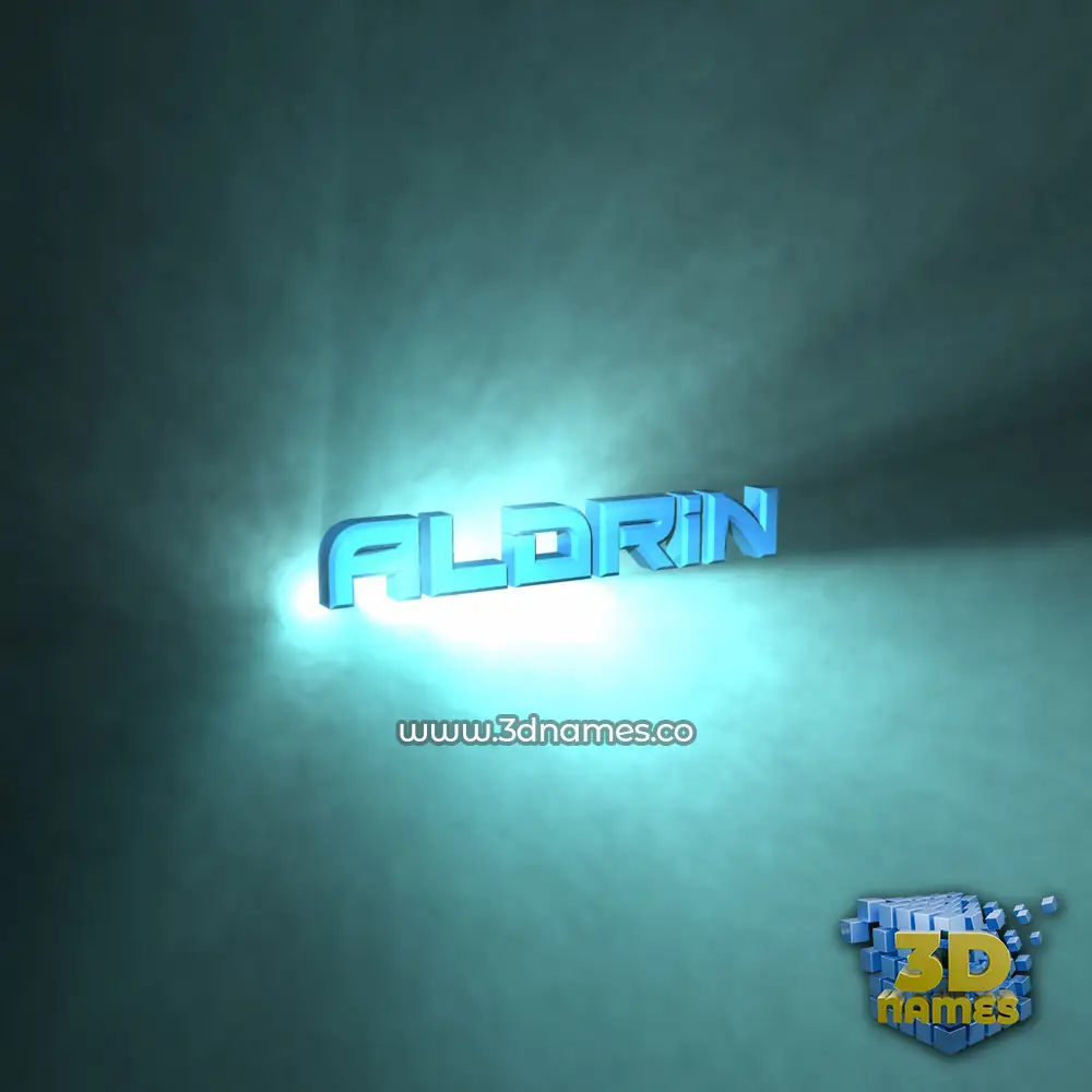 aldrin in Light Shine style - 3D name wallpaper