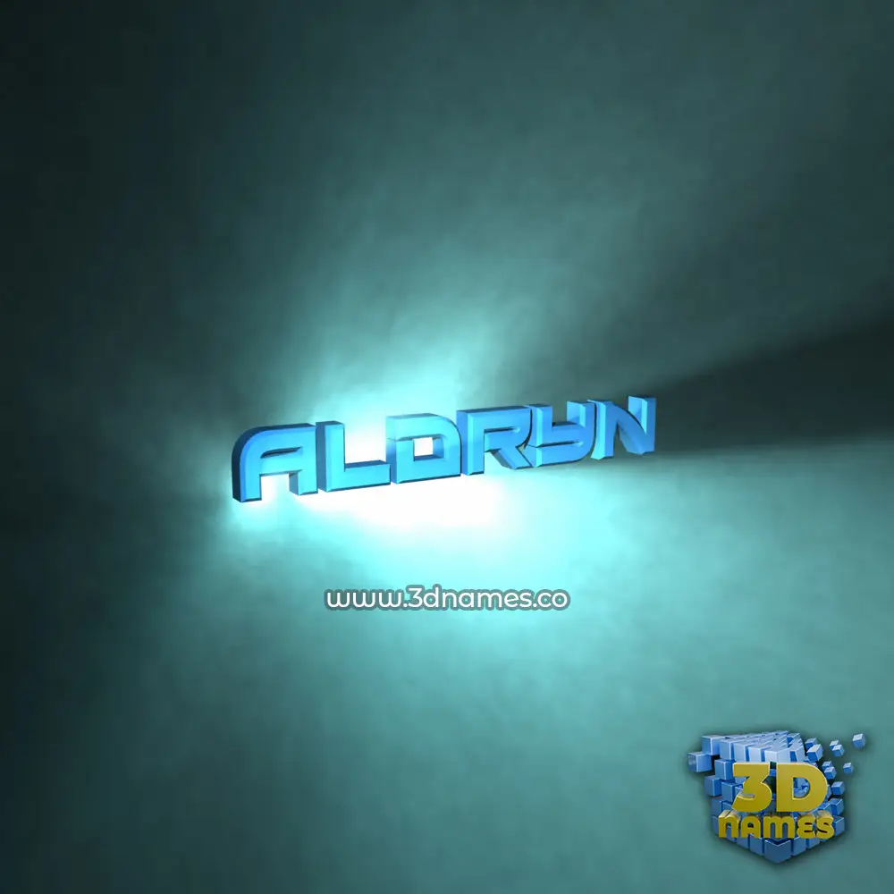 aldryn in Light Shine style - 3D name wallpaper