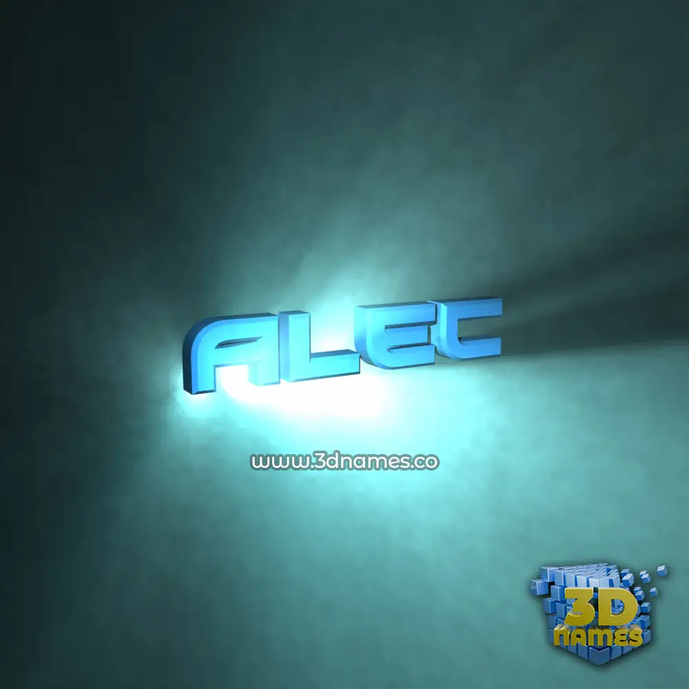 alec in Light Shine style - 3D name wallpaper