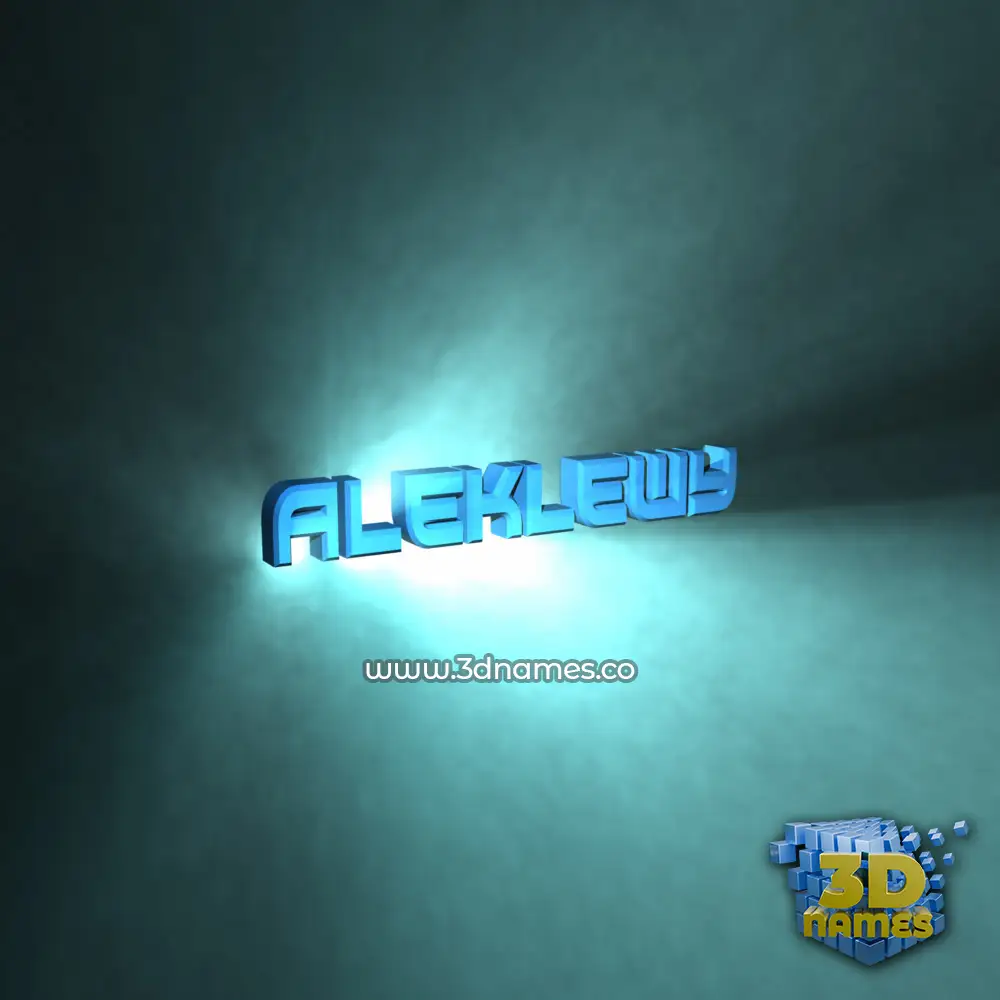 aleklewy in Light Shine style - 3D name wallpaper