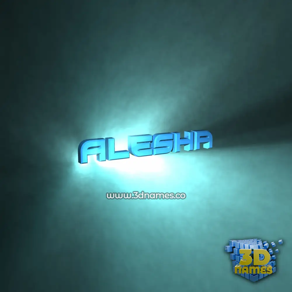 alesha in Light Shine style - 3D name wallpaper