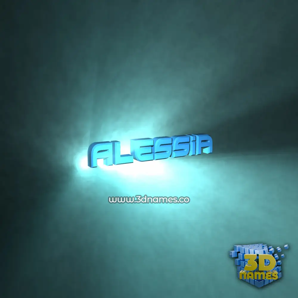 alessia in Light Shine style - 3D name wallpaper