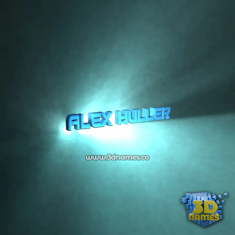 alex huller in Light Shine style - 3D name wallpaper