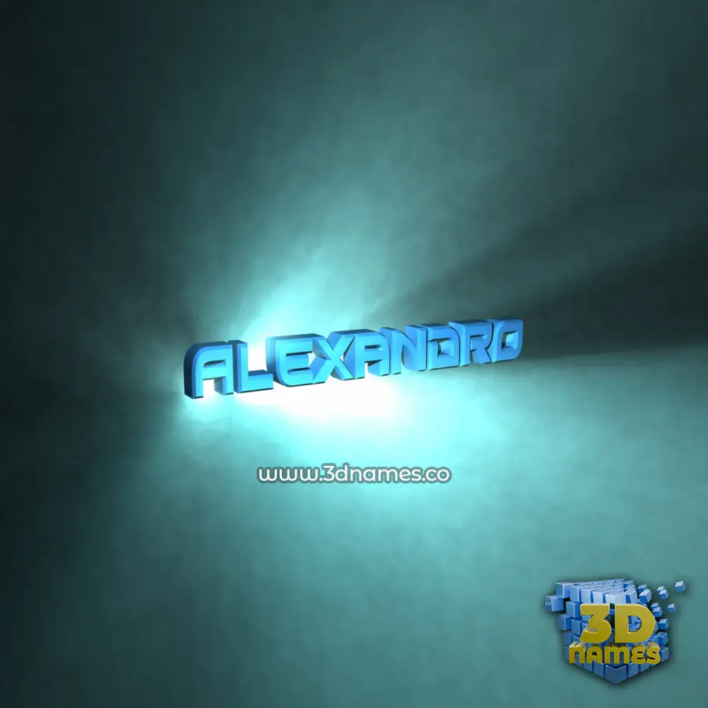 alexandro in Light Shine style - 3D name wallpaper