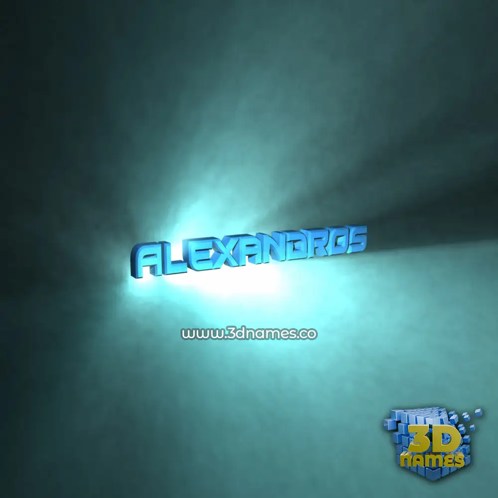 alexandros in Light Shine style - 3D name wallpaper
