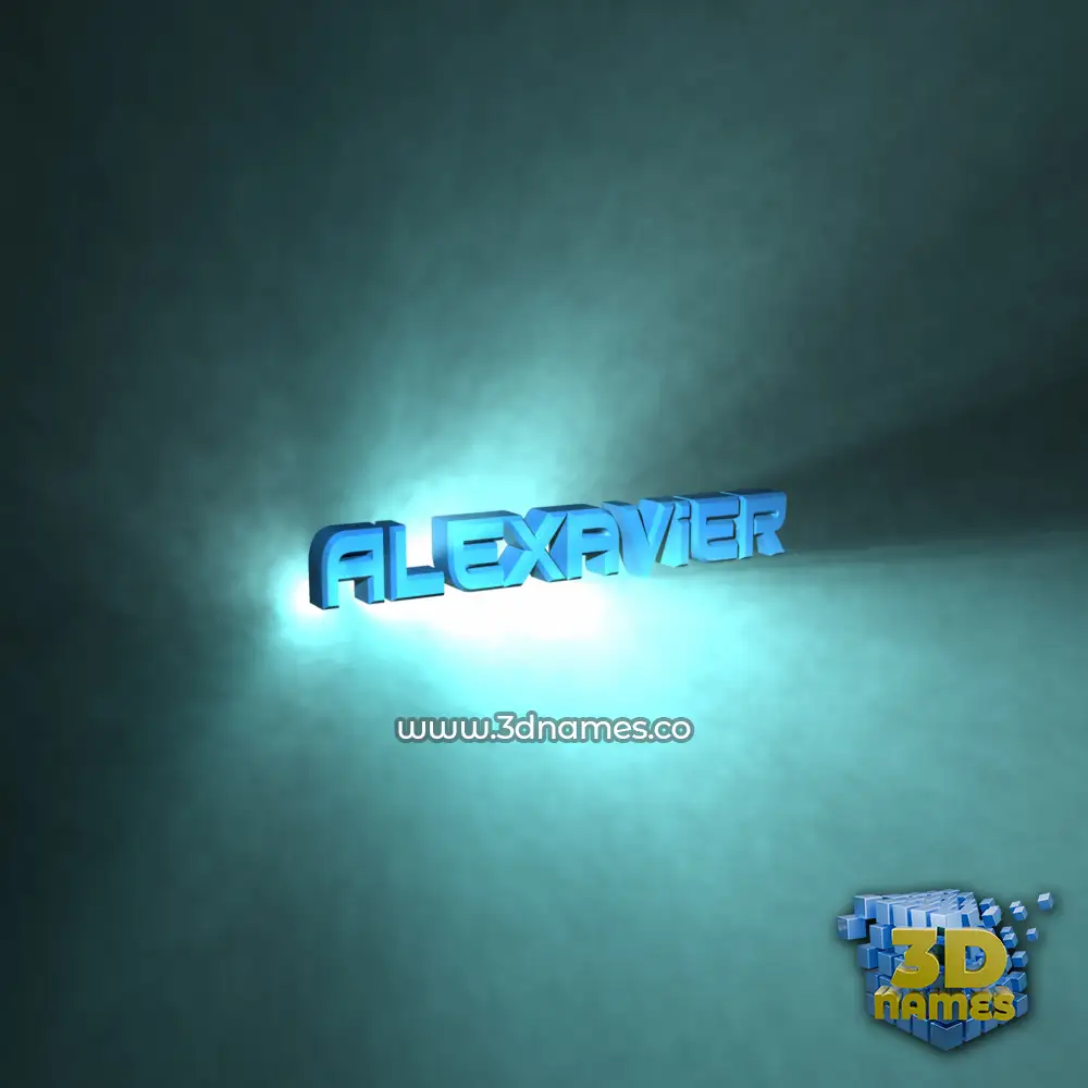alexavier in Light Shine style - 3D name wallpaper