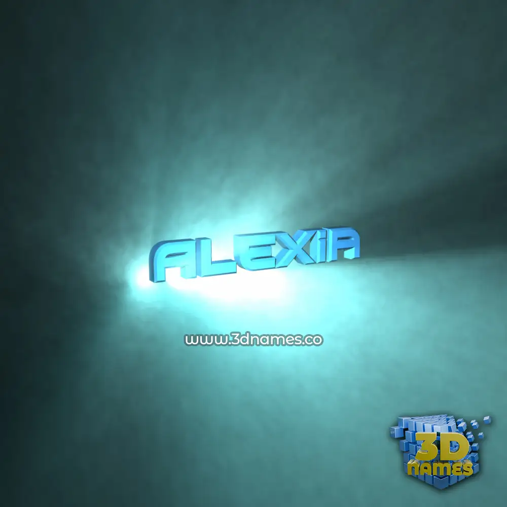 alexia in Light Shine style - 3D name wallpaper