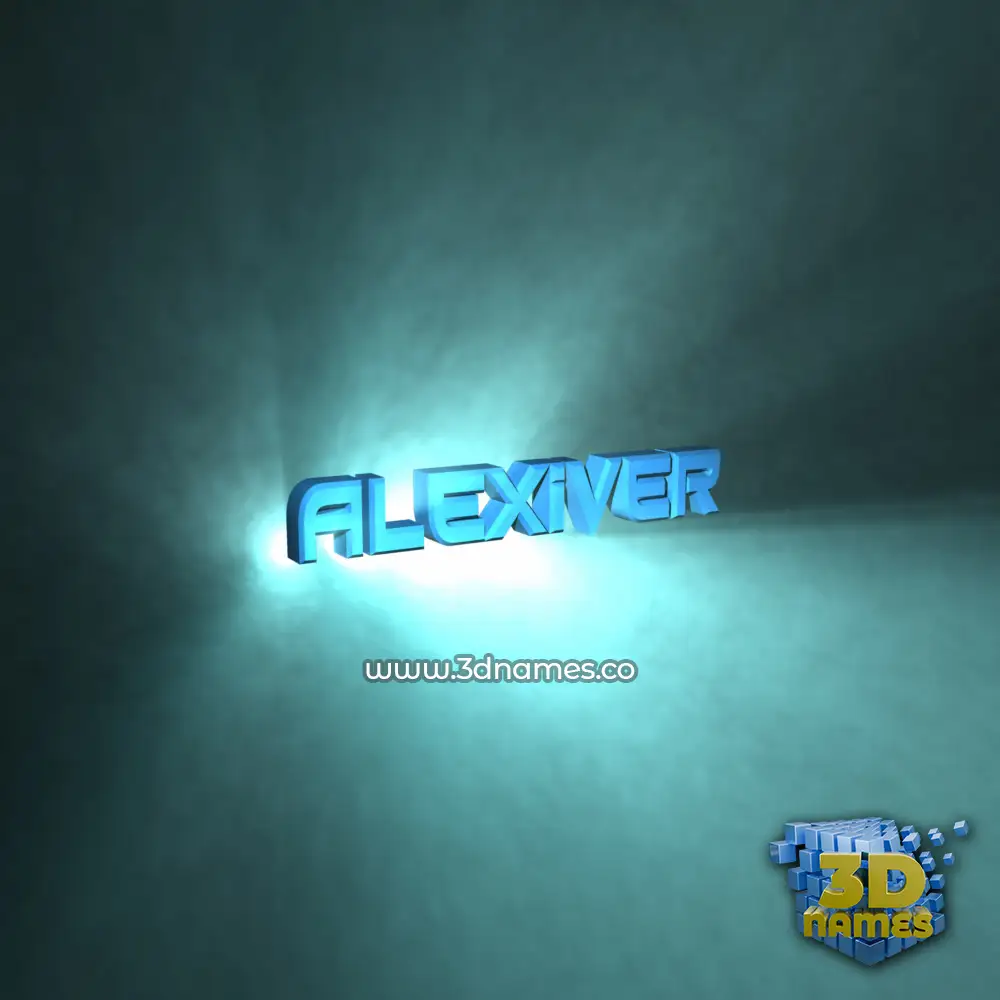 alexiver in Light Shine style - 3D name wallpaper