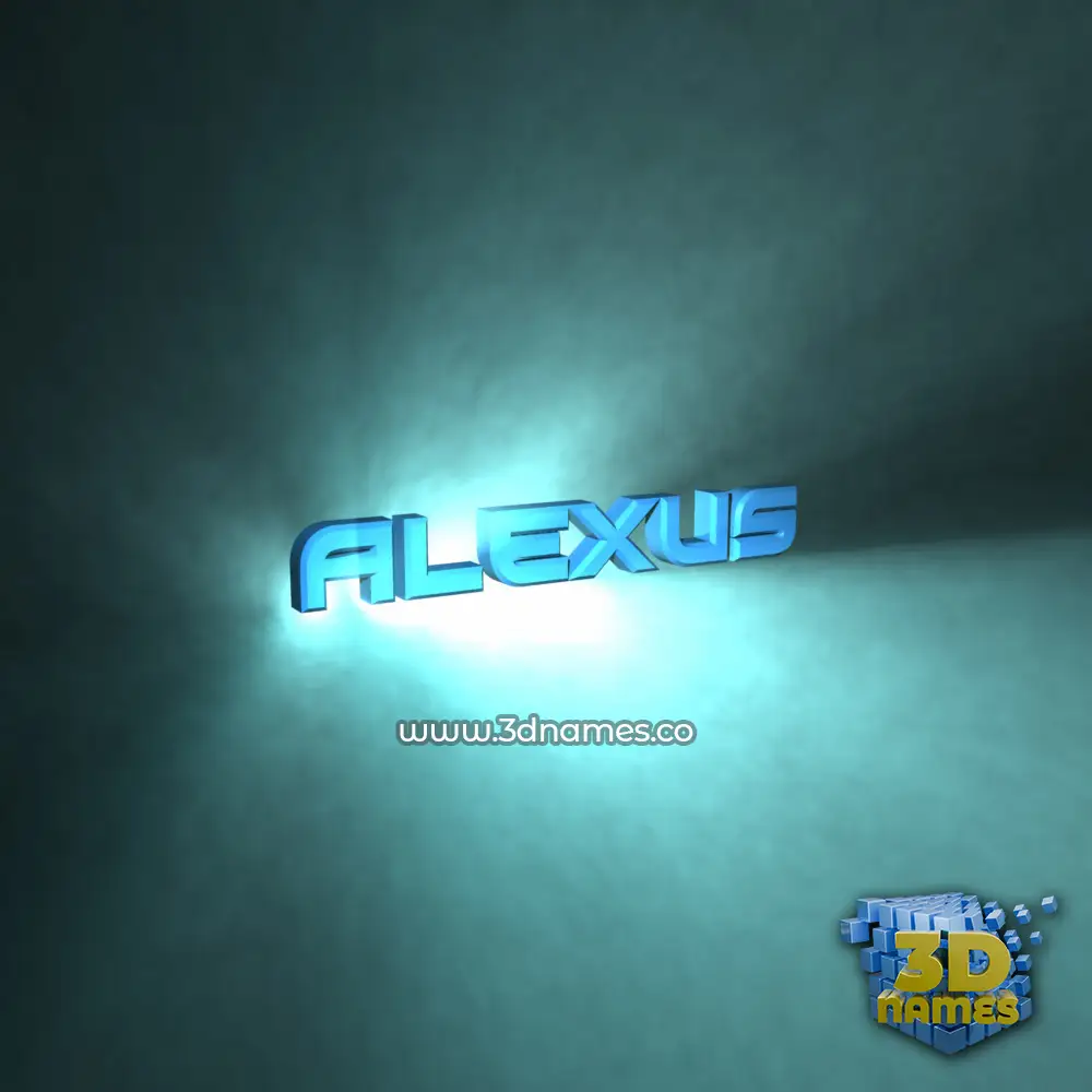 alexus in Light Shine style - 3D name wallpaper