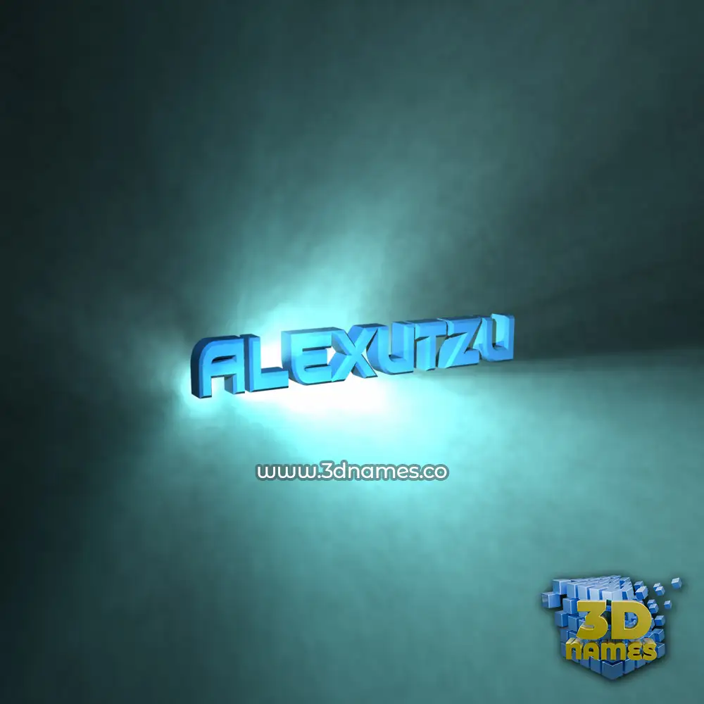 alexutzu in Light Shine style - 3D name wallpaper