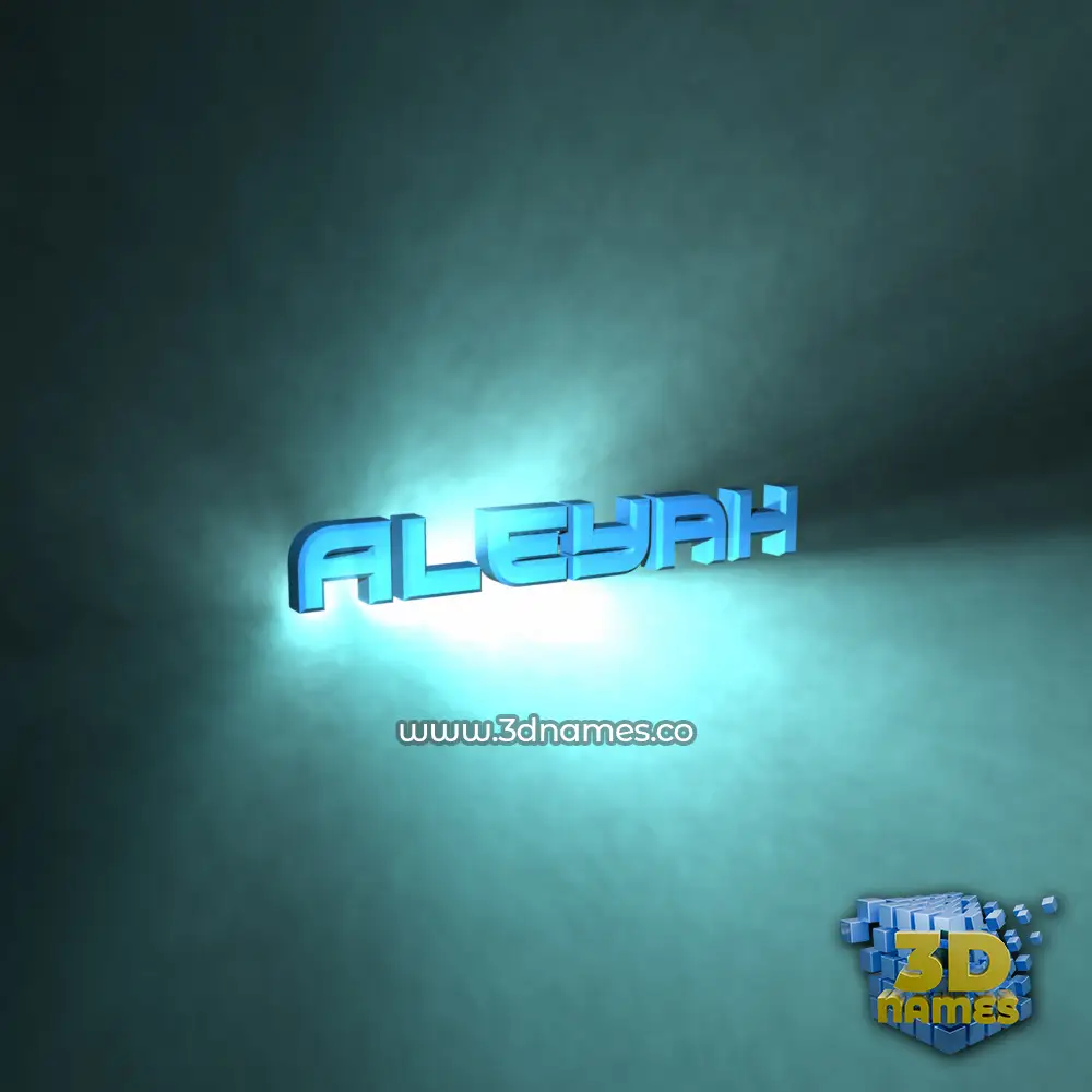 aleyah in Light Shine style - 3D name wallpaper