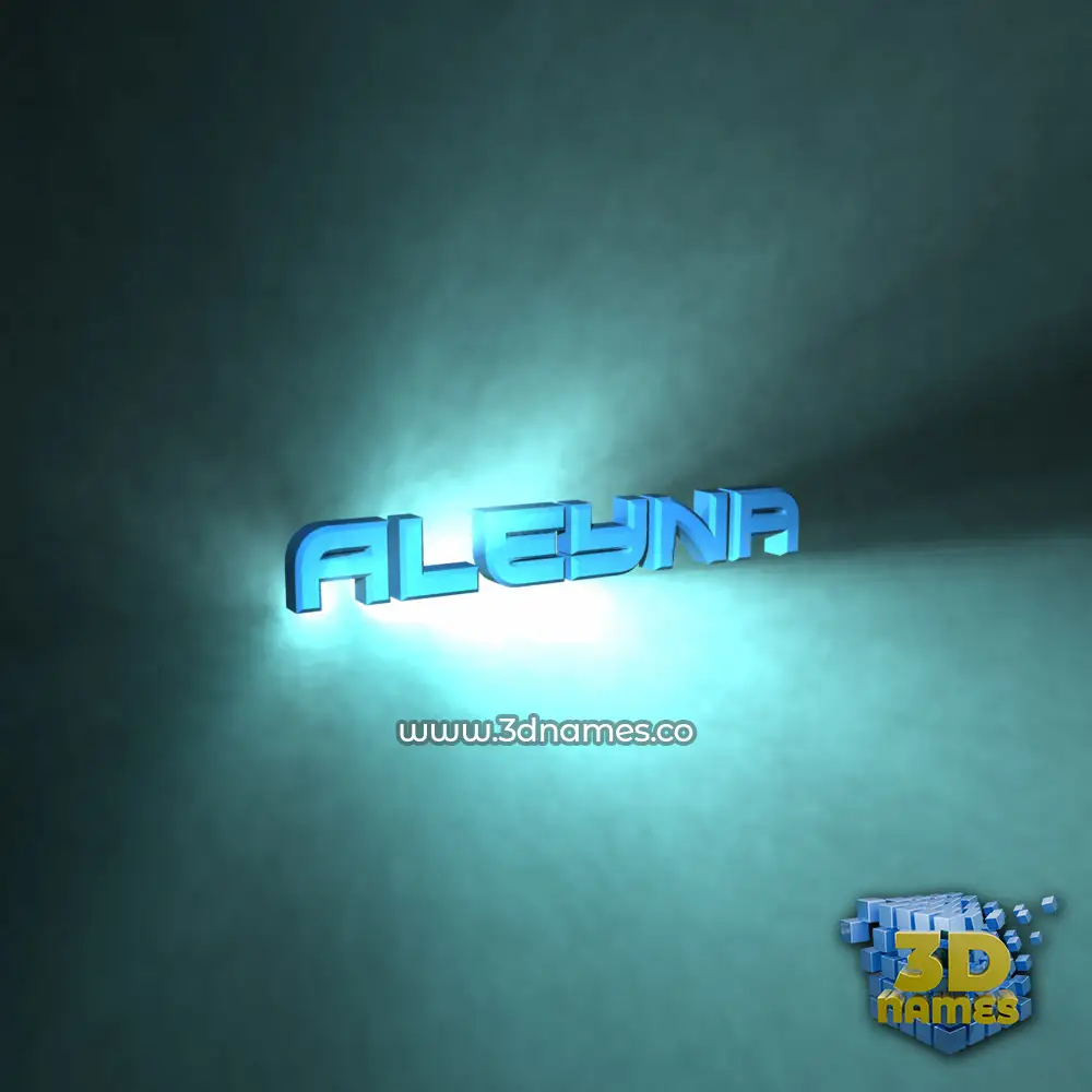 aleyna in Light Shine style - 3D name wallpaper