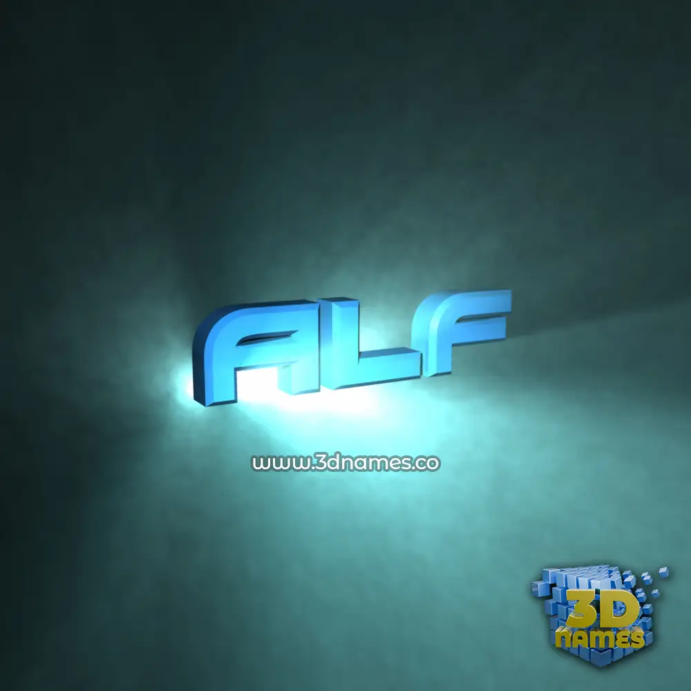 alf in Light Shine style - 3D name wallpaper