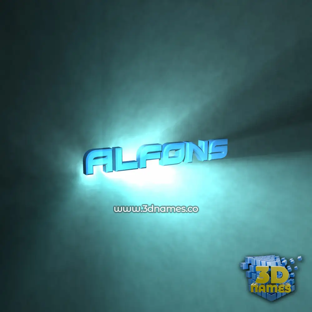 alfons in Light Shine style - 3D name wallpaper
