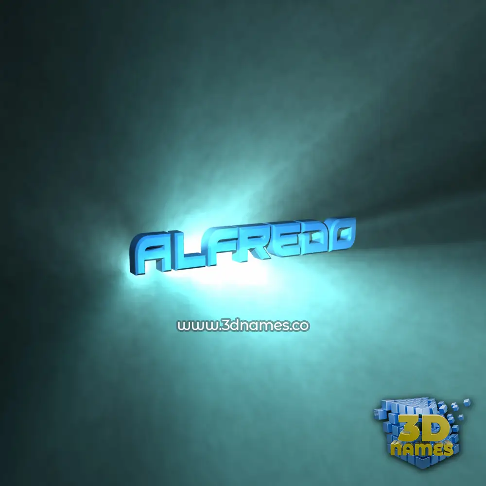 alfredo in Light Shine style - 3D name wallpaper