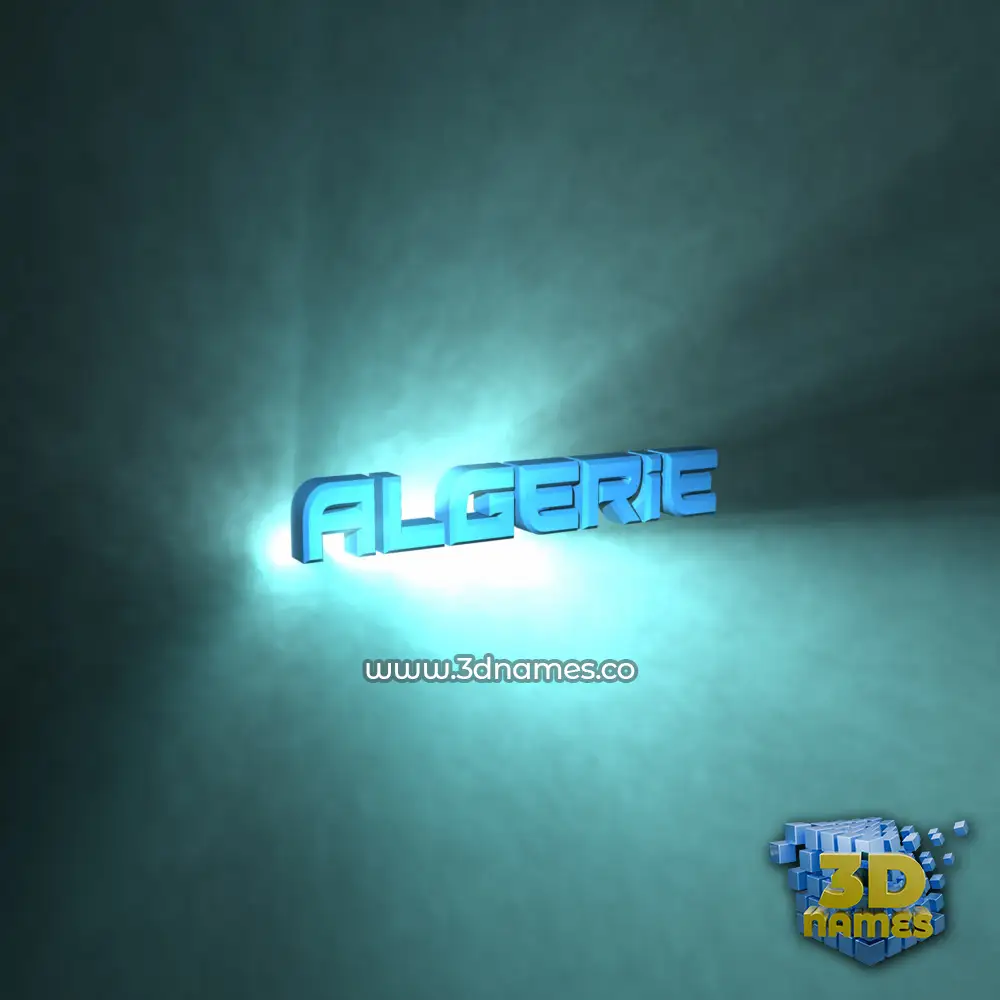 algerie in Light Shine style - 3D name wallpaper