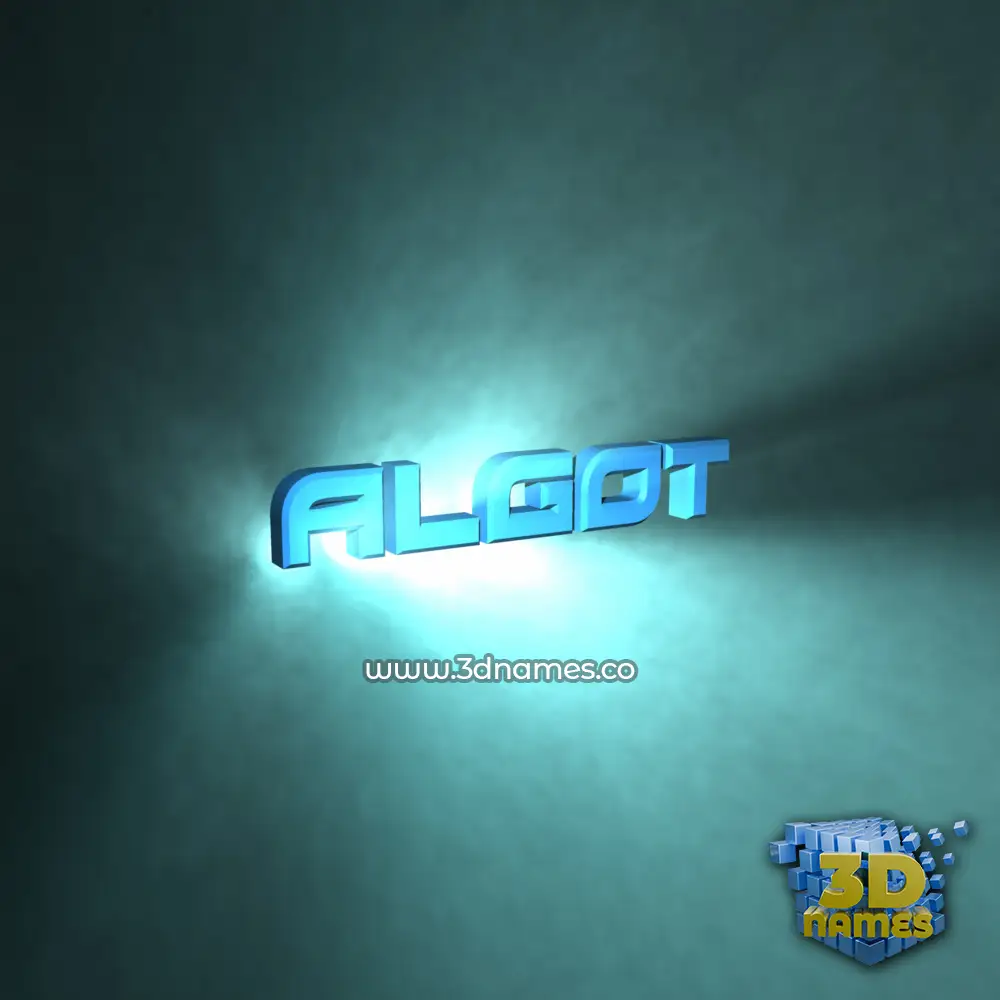 algot in Light Shine style - 3D name wallpaper