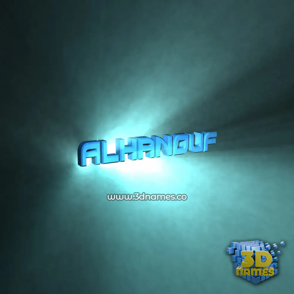 alhanouf in Light Shine style - 3D name wallpaper