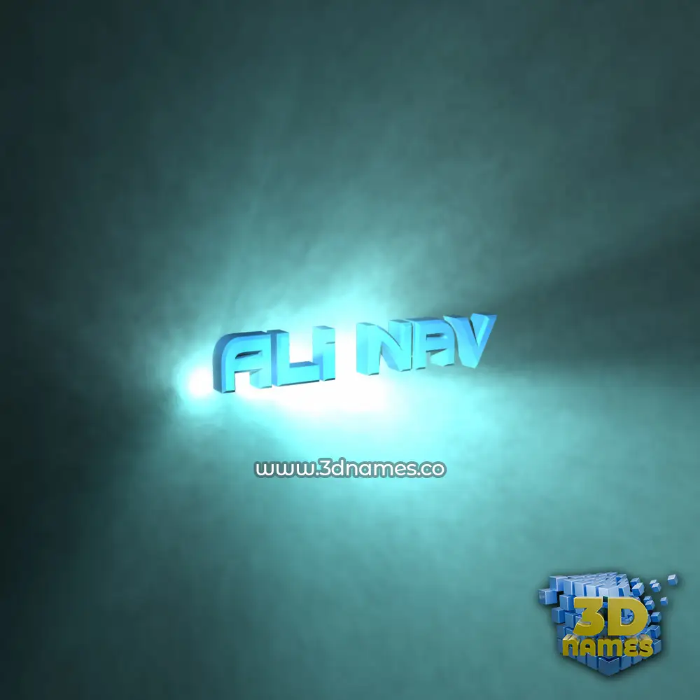 ali nav in Light Shine style - 3D name wallpaper