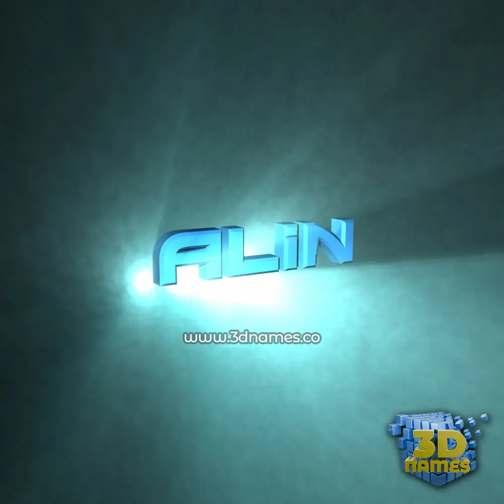 alin in Light Shine style - 3D name wallpaper