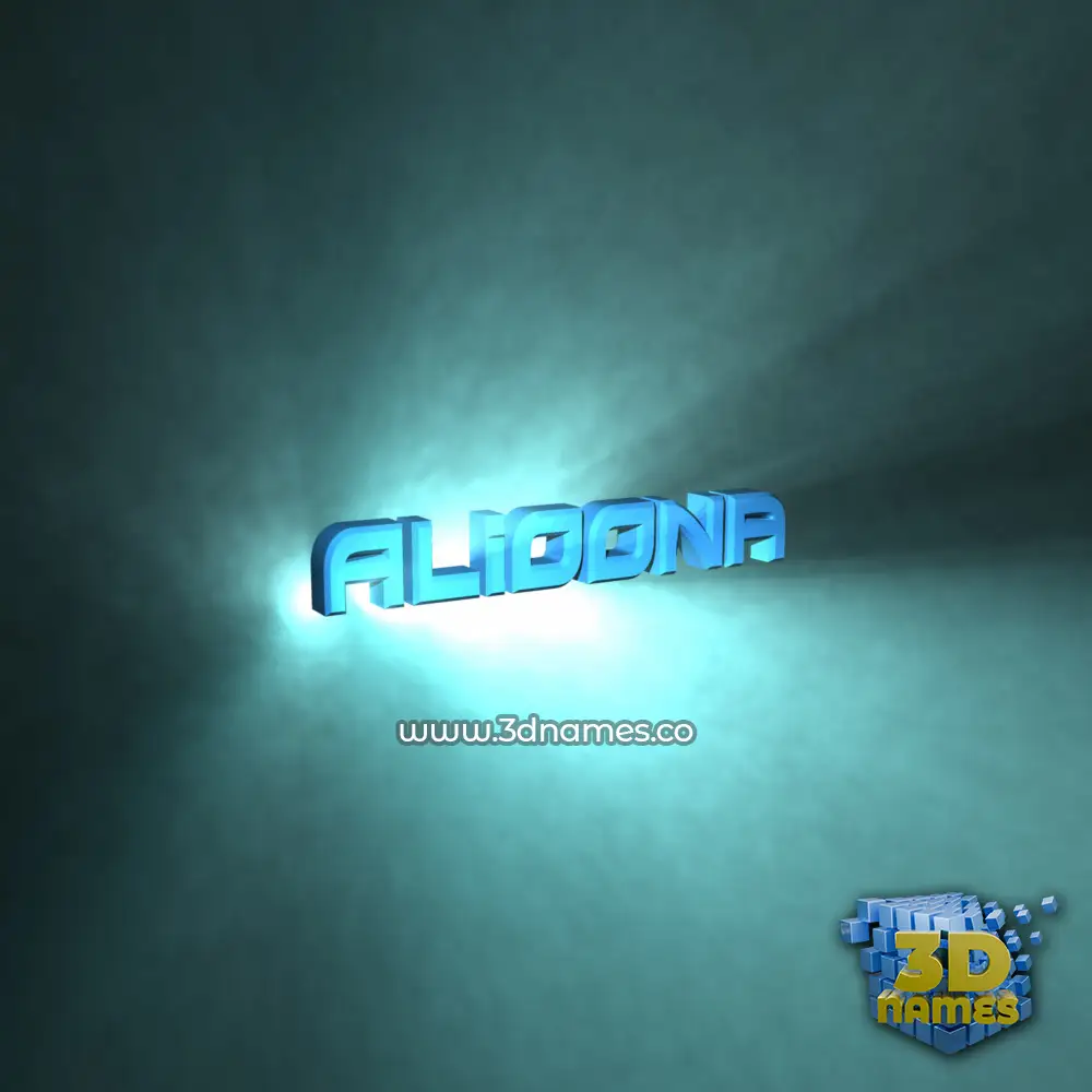 alioona in Light Shine style - 3D name wallpaper