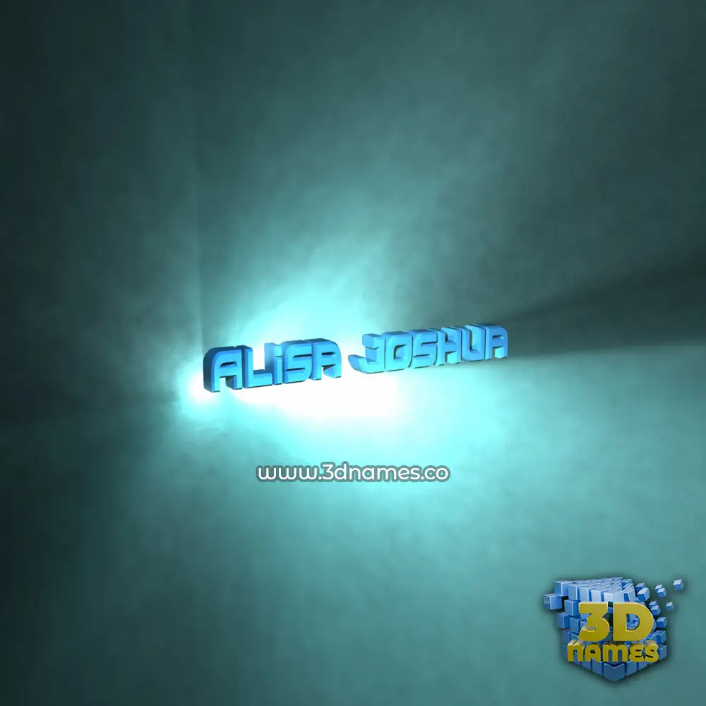 alisa joshua in Light Shine style - 3D name wallpaper