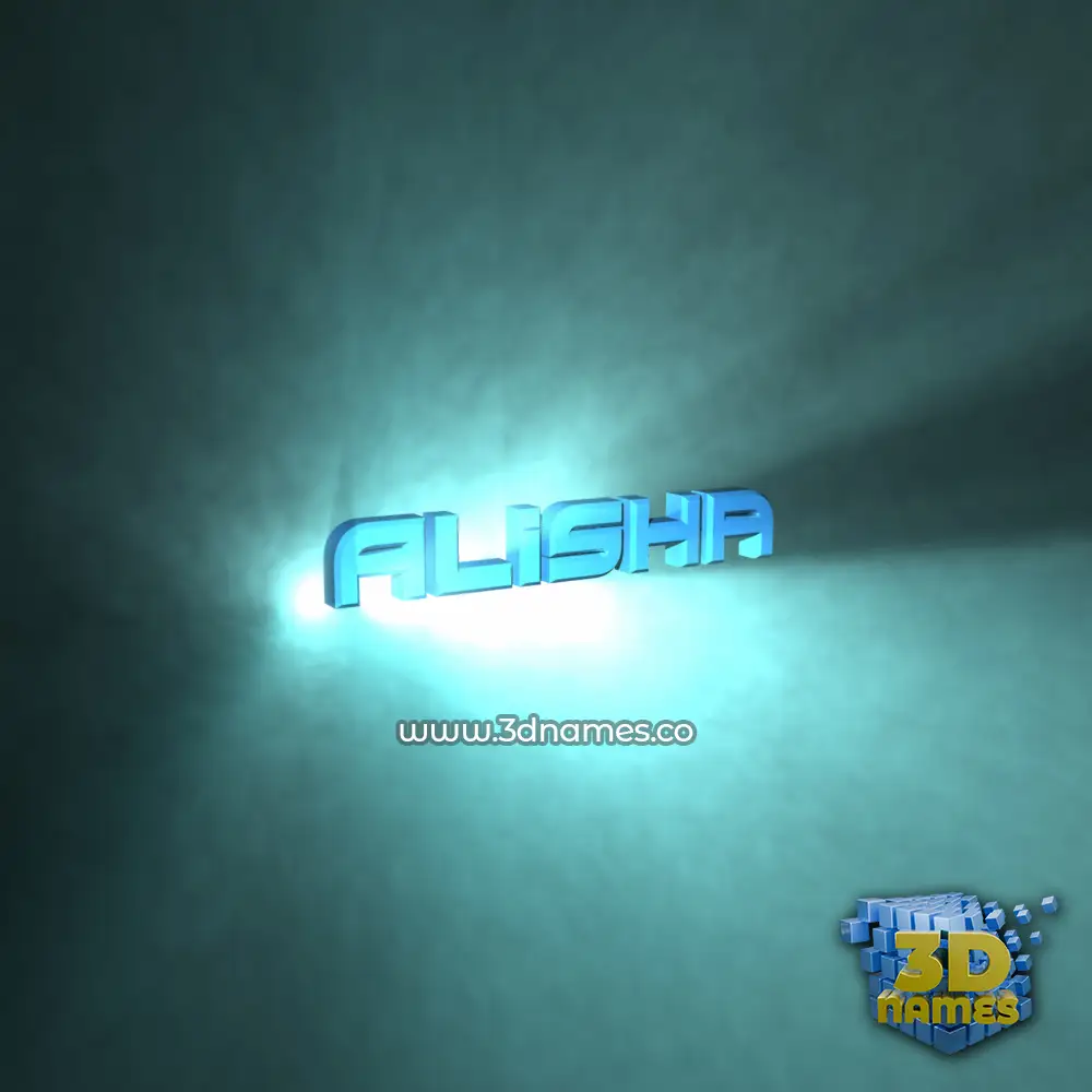 alisha in Light Shine style - 3D name wallpaper