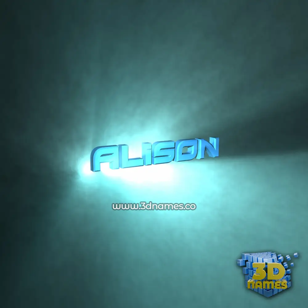 alison in Light Shine style - 3D name wallpaper