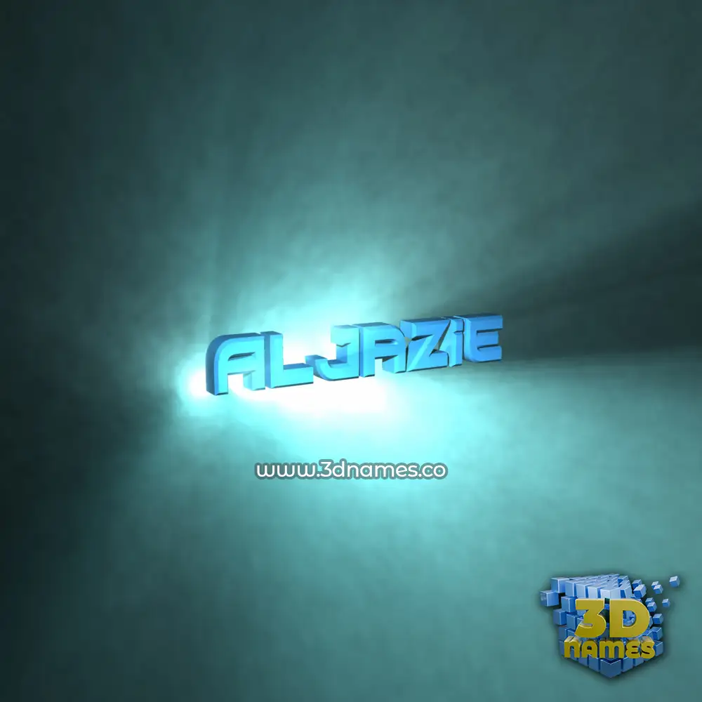 aljazie in Light Shine style - 3D name wallpaper