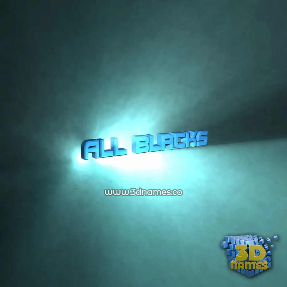 all blacks in Light Shine style - 3D name wallpaper