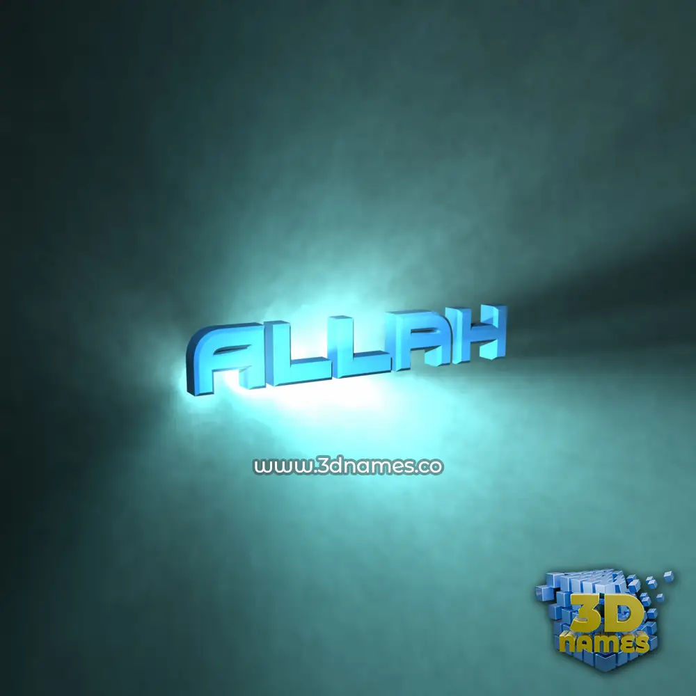 allah in Light Shine style - 3D name wallpaper